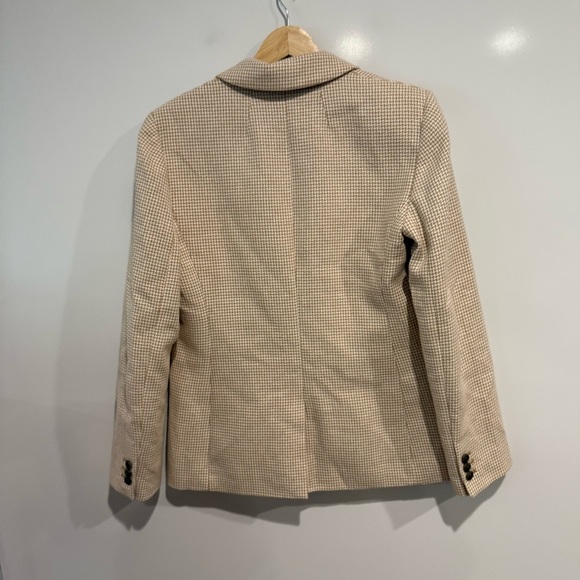 J. Crew Houndstooth one button linen blazer - Picture 3 of 7